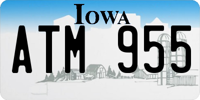 IA license plate ATM955