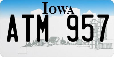 IA license plate ATM957