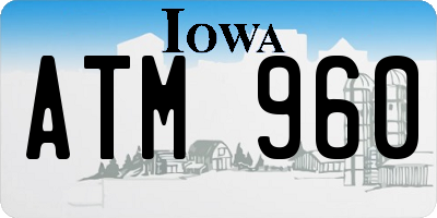 IA license plate ATM960