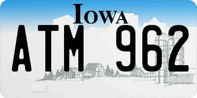 IA license plate ATM962