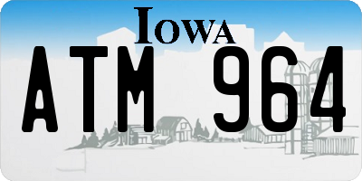 IA license plate ATM964