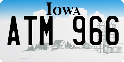 IA license plate ATM966