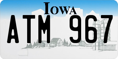 IA license plate ATM967
