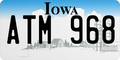 IA license plate ATM968