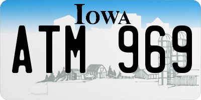 IA license plate ATM969