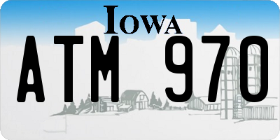 IA license plate ATM970