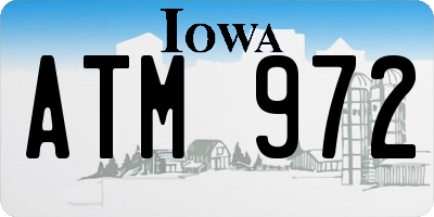 IA license plate ATM972