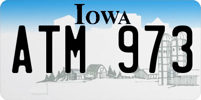 IA license plate ATM973