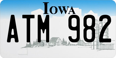 IA license plate ATM982