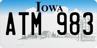 IA license plate ATM983