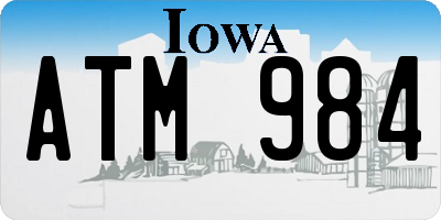 IA license plate ATM984