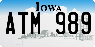 IA license plate ATM989