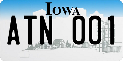IA license plate ATN001