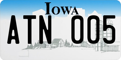 IA license plate ATN005