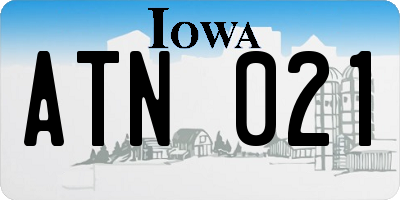 IA license plate ATN021