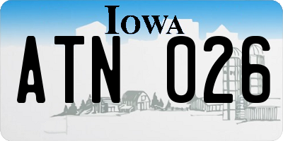 IA license plate ATN026