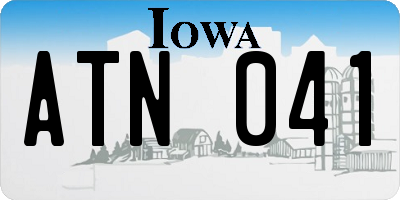 IA license plate ATN041