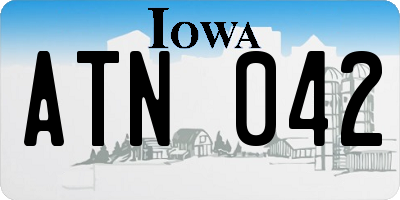 IA license plate ATN042