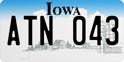 IA license plate ATN043