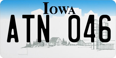 IA license plate ATN046