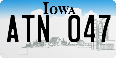IA license plate ATN047
