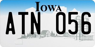 IA license plate ATN056