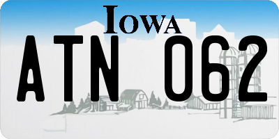 IA license plate ATN062