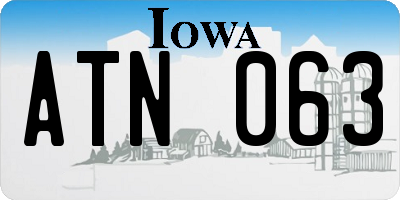 IA license plate ATN063