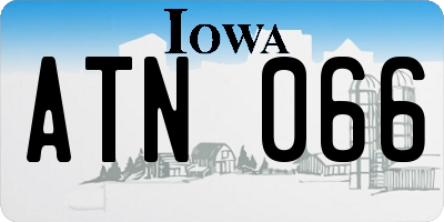 IA license plate ATN066