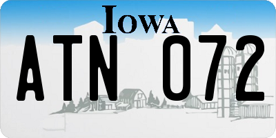 IA license plate ATN072