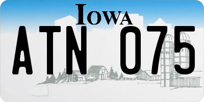 IA license plate ATN075