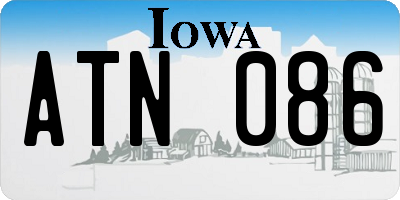 IA license plate ATN086
