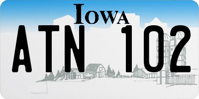 IA license plate ATN102