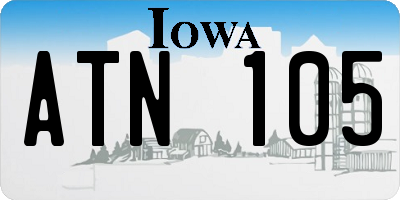 IA license plate ATN105