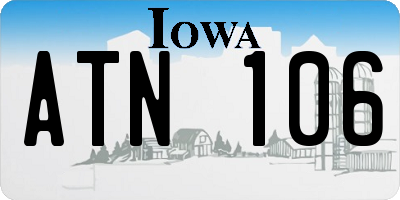 IA license plate ATN106