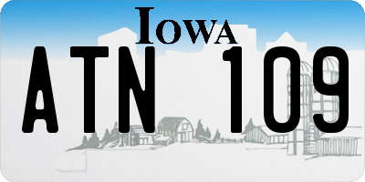IA license plate ATN109