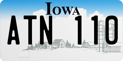 IA license plate ATN110