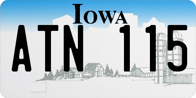 IA license plate ATN115