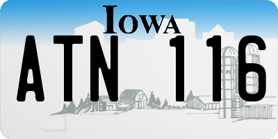 IA license plate ATN116