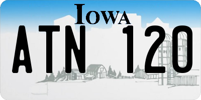 IA license plate ATN120