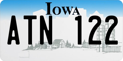 IA license plate ATN122