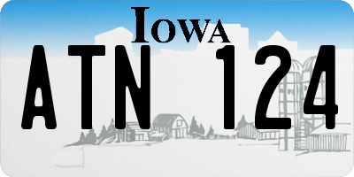 IA license plate ATN124