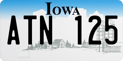 IA license plate ATN125