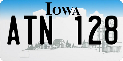 IA license plate ATN128