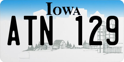 IA license plate ATN129