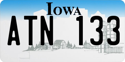 IA license plate ATN133