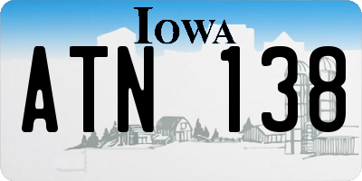 IA license plate ATN138