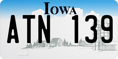 IA license plate ATN139
