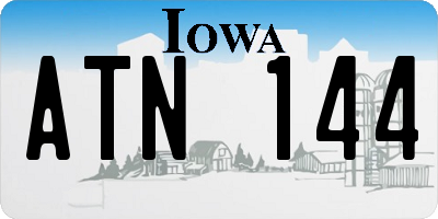 IA license plate ATN144