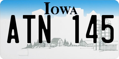 IA license plate ATN145